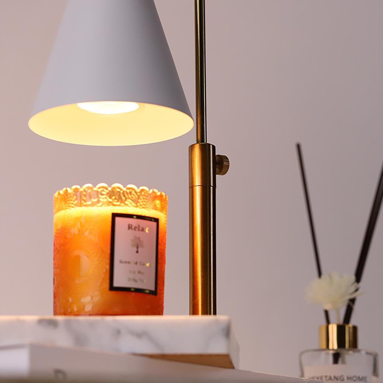 LUXGARDEN Electric Candle Warmer Lamp With Timer, Candle Warmer Light