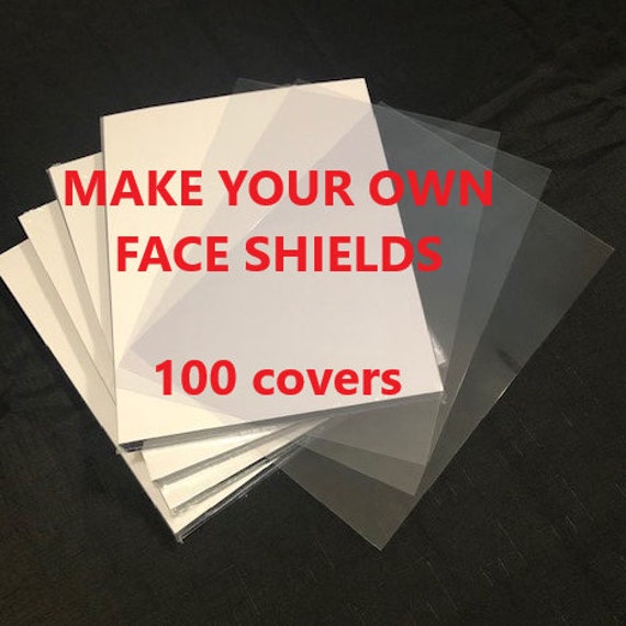 10mil Premium Crystal Clear PPE Face Shield Cover Sheets 8.5" x 11" 100pk
