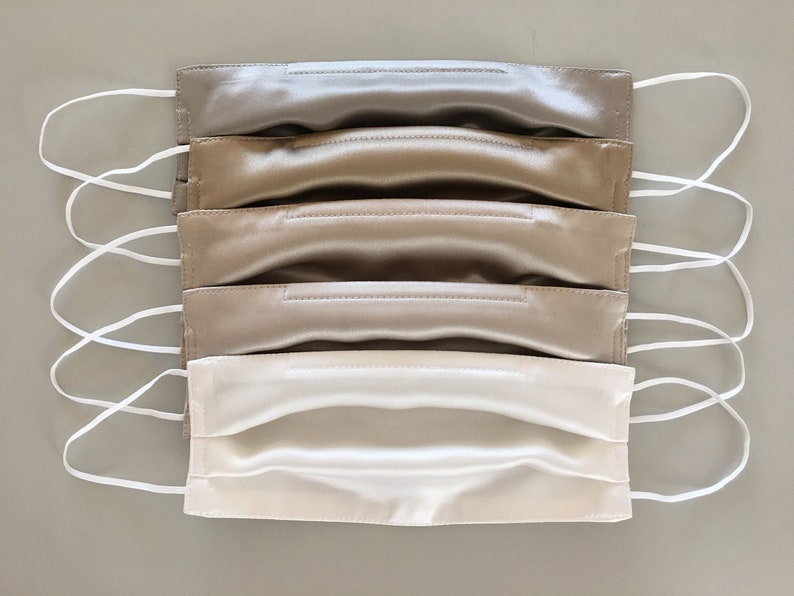 Double layered Silk Satin Face Mask - Filter Pocket Option Available 