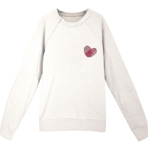 HEART Organic Cotton Sweatshirt with concealed zipper for Chemo Port access