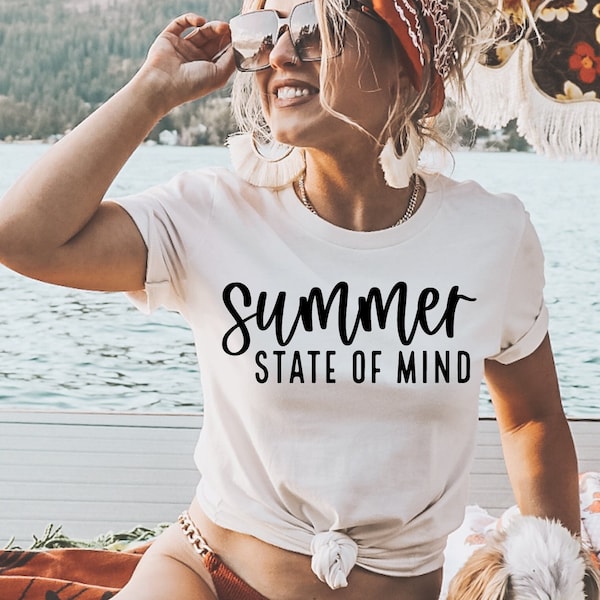 Summer State Of Mind SVG PNG | Vacation Shirt Svg | Summer, Lake Life Svg | Happiness | Inspirational Svg | Sublimation | Cricut Cut File