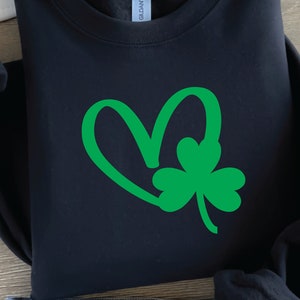 Shamrock Heart SVG: St Patricks Day Design, Cut File (Digital Download)