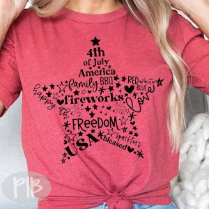 4 luglio SVG / Giorno dell'Indipendenza SVG / America SVG / Stella PNG Sublimazione / Patriottico, 4 luglio, Cricut, Silhouette