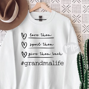 Vida de abuela SVG, Ámalos, consiéntelos, devuélvelos, Regalo del Día de la Madre SVG, Camiseta de abuela SVG, Taza de café SVG, La mejor abuela del mundo SVG
