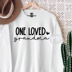 One Loved Grandma svg, Mother's Day Shirt svg, Grandma Gift svg, Grandma shirt svg, Sublimation PNG, Cricut Cut File, Digital Download
