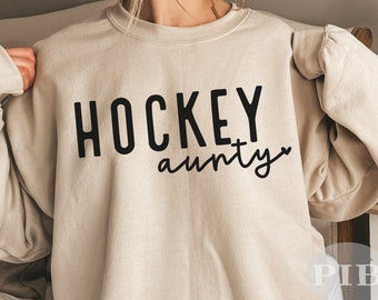 Tía Hockey SVG: Archivo digital de corte para amantes de los deportes (PNG, Cricut, Silhouette)