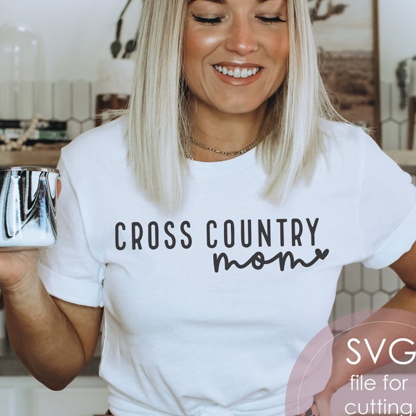 Cross Country Mom SVG PNG | Runner Mom | Track svg | Cross Country | Sports svg | Sublimation | Digital Cut File For Cricut, Silhouette
