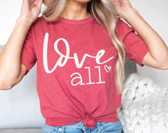 Love All SVG: Valentine's Day Shirt Cut File (Digital Download)