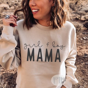 Girl & Boy Mama SVG: Mom Life Shirt Design (Digital Download)