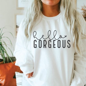 Hallo wunderschöne SVG, Boho-Svg, trendige Damen-Shirt-Svg, positive SVG, Teen-Shirt-SVG, Mädchen-Tumbler-Svg, Teen-Svg, Mädchen-Svg