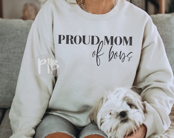 Proud Mom Of Boys SVG File: Boy Mama Design (Digital Download)