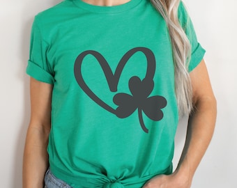 Shamrock Heart SVG: St Patricks Day Design, Cut File (Digital Download)