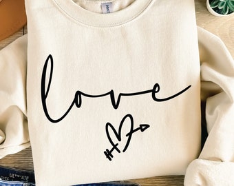 Love Heart SVG: Valentine's Day Shirt Design (Digital Download)