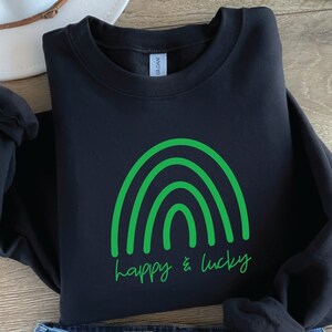 St Patricks Day SVG: Happy Lucky Shamrock Design (Digital Download)