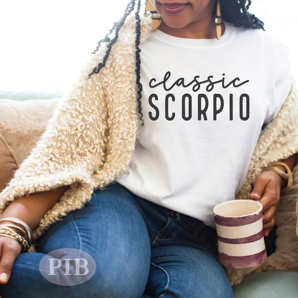 Classic Scorpio Zodiac Sign SVG PNG | Horoscope | Funny Astrology Shirt | Sublimation | Digital Cut File for Cricut, Silhouette