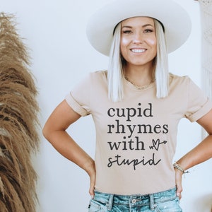 Funny Valentine Shirt SVG: Cupid Rhymes With Stupid (Digital Download) image 3