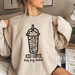 Iced Coffee SVG PNG Iced Coffee Has My Heart Funny Coffee Shirt Mother ...