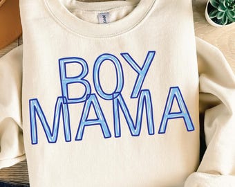 Boy Mama PNG: Mom Shirt Graphic, Sublimation Design (Commercial Use)