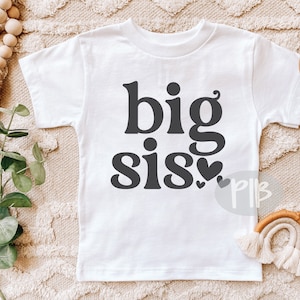 Grote zus SVG-bestand knippen, Big Sis svg, zus shirts svg, babymeisje douchegift, shirt zus, babymeisje Svg, silhouet Cricut svg