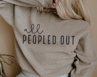 All Peopled Out SVG PNG | Introvert Svg | Drama Queen | Boho Teen svg | Girl Shirt | Funny png | Sassy Shirt | Sublimation | Cricut Cut File