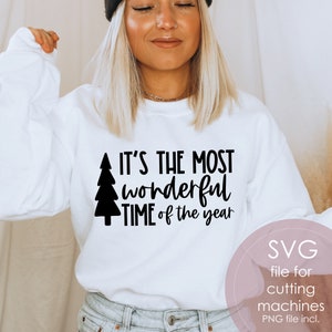Época maravilhosa do ano SVG PNG | Idéias para camisas de Natal e inverno | Feriado | Ação de Graças | Sublimação | Arquivo de corte Cricut