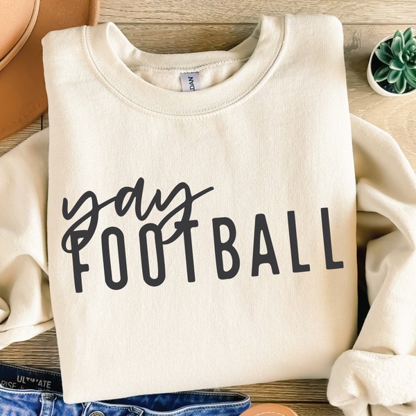 Football SVG PNG, Football Game Day svg, Yay Football, Fall Sports svg, Sublimation, Digital Cut File For Cricut