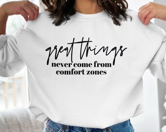 Motivational Quote SVG PNG, Comfort Zone Design (Digital Download)