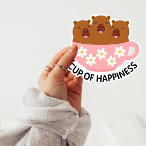 Taza de la Felicidad, Café y Capibaras PNG, Café, Amante de las Capibaras PNG, Archivo de Diseño de Sublimación de Pegatinas Digitales de Café PNG, Png Popular