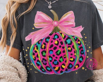 Leopard Print Pumpkin PNG: Boho Fall Sublimation Design (Digital Download)