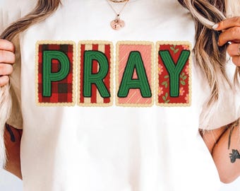 Pray PNG – Christian Christmas Holiday Sublimation (Digital Download)