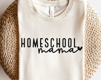Mamá que educa en casa SVG PNG / Diseño de camiseta para el Día de la Madre (Descarga digital)