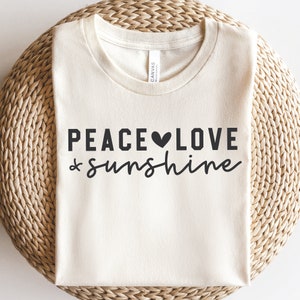 Vakantie-svg | Vrede, liefde en zonneschijn SVG-png | Zomer-svg | Zon-svg | Geluk | Inspirerende Svg | Sublimatie | Cricut Cut-bestand