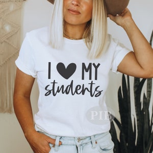 Professor svg png | Eu amo meus alunos svg | De volta às aulas | Camisa de apreciação do professor svg | Presente do professor | Cortar arquivos para Cricut