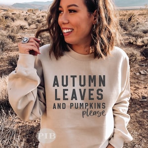 Feuilles d'automne et citrouilles s'il vous plaît SVG PNG, automne, Halloween, Thanksgiving, téléchargement par sublimation, fichier de coupe Cricut