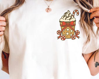 Pepparmynta Mocha PNG Julkaffe Sublimering, Holiday Hot Chocolate Clipart (Digital Nedladdning)