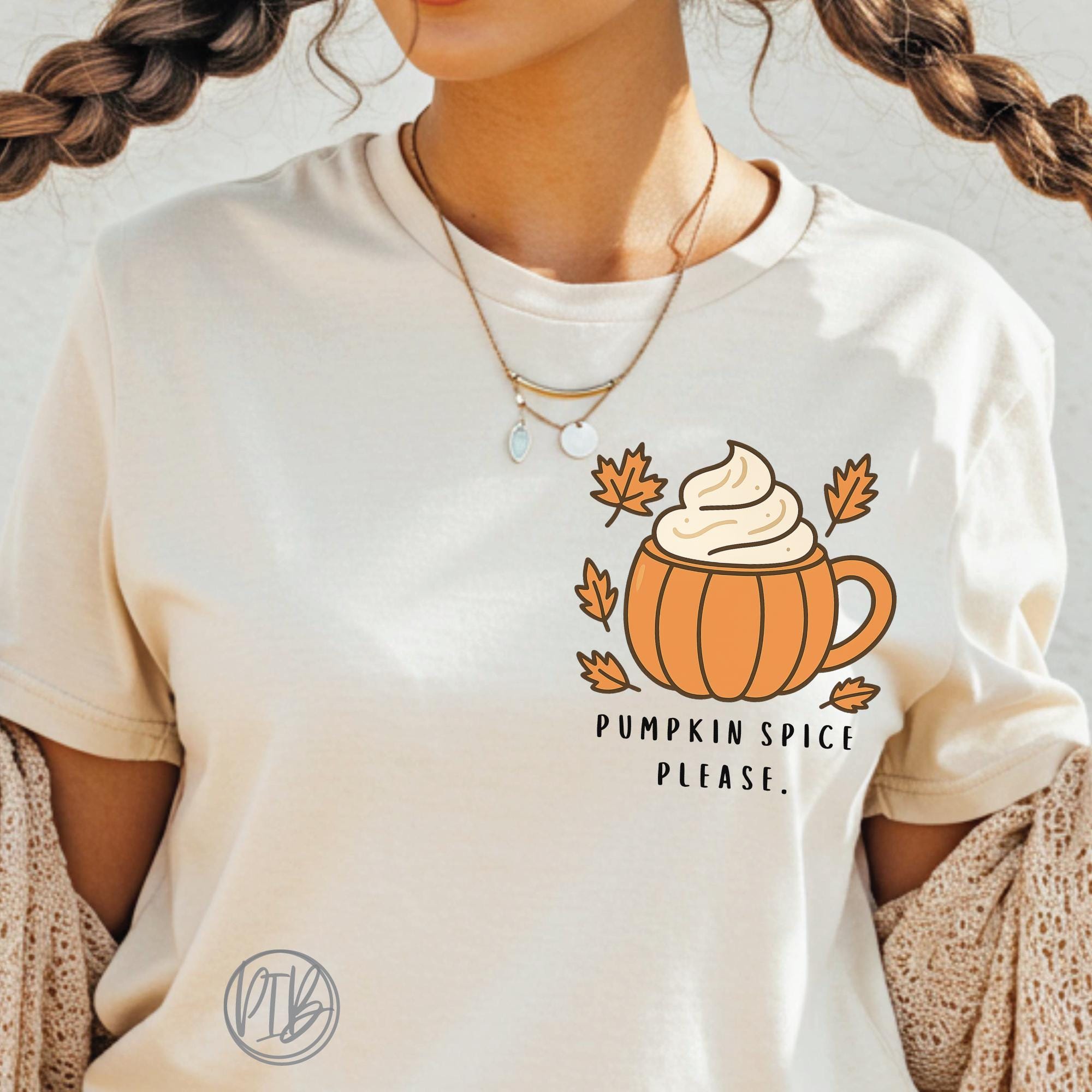 Pumpkin Spice Coffee Cup PNG, Fall Latte Sublimation Design (digital ...