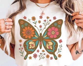 Boho Butterfly PNG, Cottagecore Clipart, Earthy Sublimation Design (Digital Download)