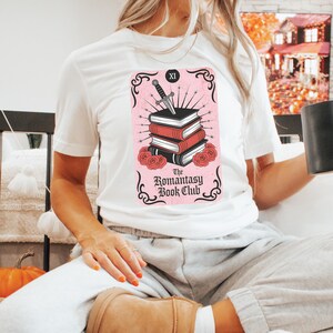 Romantasy Book Club Tarot Card PNG: Book Lover Sublimation Design