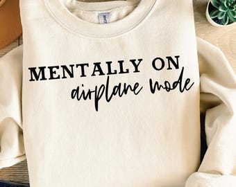 Introvertido divertido, modo avión SVG PNG - Clipart de camisa de viaje (descarga digital)