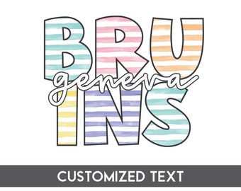 Custom Team Mascot PNG: School Spirit Design (Digital Download)