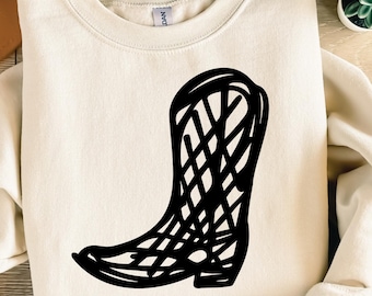 Botas de vaquero SVG PNG, botas de vaquera de rodeo occidental, imágenes prediseñadas campestres