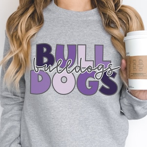 Bulldogs Mascot PNG: School Teacher Shirt Design (Digital Download)