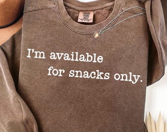 Funny Snack Lover Teen Shirt Design SVG PNG, Available For Snacks Only, Cricut File