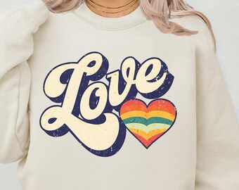 Retro Love Heart PNG: Distressed Boho Valentine Design (Digital Download)