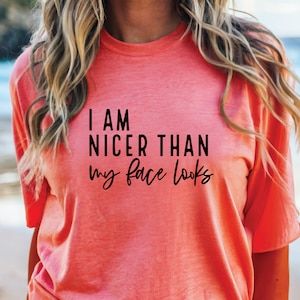 Sono più bello di quanto il mio viso sembri file PNG in formato SVG per macchine da taglio, Cricut, Divertenti, Disegni da donna sarcastici, Sublimazione, File digitali