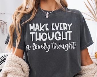 Think Positive Quote SVG: Mental Health Shirt Design, Motivational Graphic (Digital Download