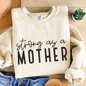 Fuerte como una madre SVG PNG, mamá vida svg, niña mamá archivo svg, niño mamá descarga instantánea para Cricut, mamá PNG, niña mamá camisa svg, cortar archivo