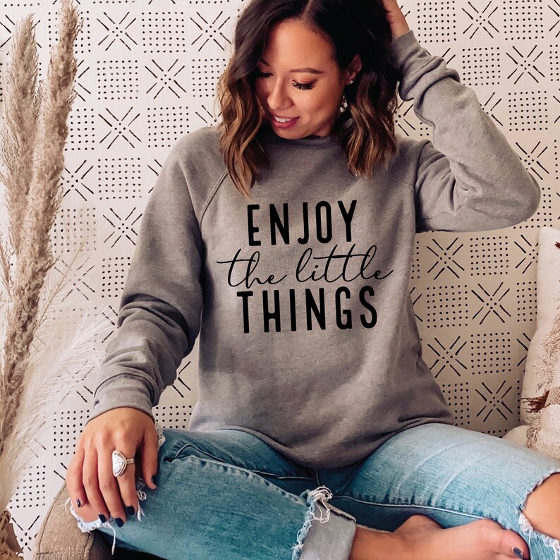 Enjoy the Little Things SVG SVG File for Shirt Cute Saying | Etsy