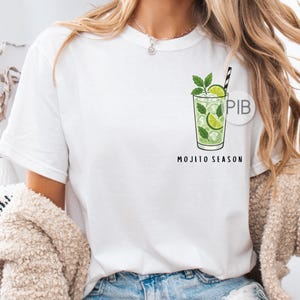 Mojito PNG pour chemise, conception de sublimation de cocktail d'été citron vert, graphique de boisson à la menthe pour chemise de plage, fête de vacances PNG, nuit de filles Png