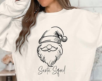 Santa Squad Clipart: Funny Christmas Design (SVG, PNG Digital Download)
